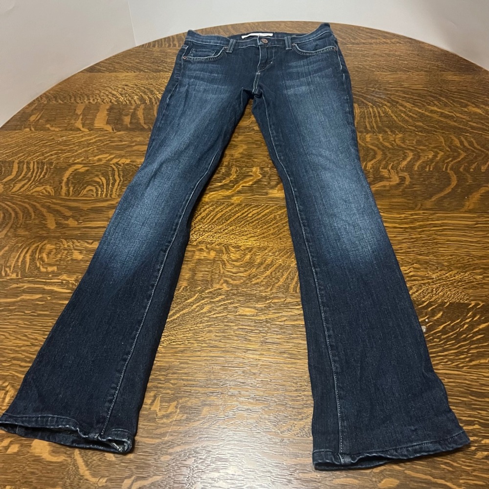 Freedom of Choice Anthropologie Womens 2 Dark Wash Bootcut Stretch Denim Y2K USA